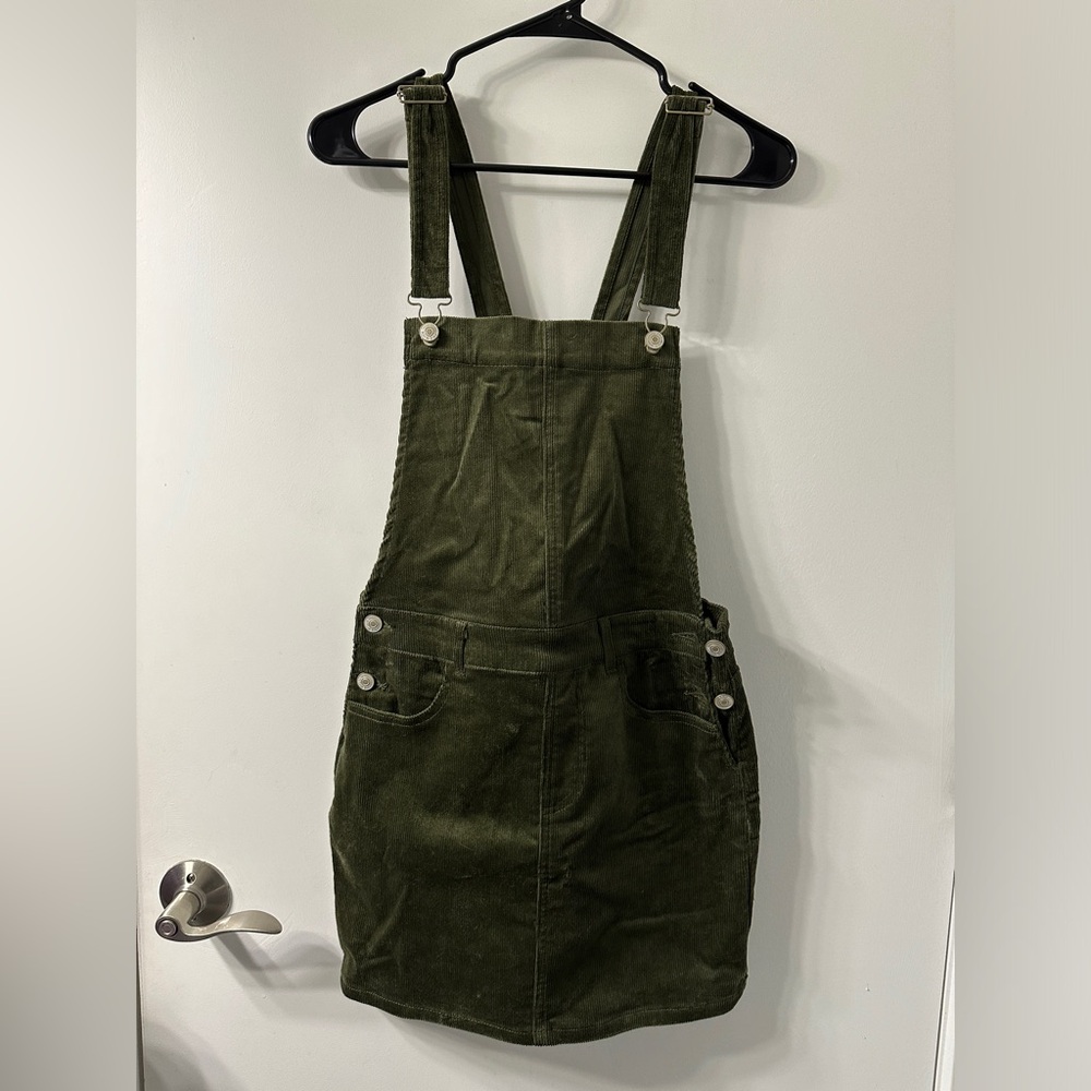 LoveTree Women’s Overalls/Skirt Olive Green